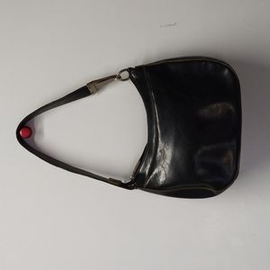 Black leather type med size purse